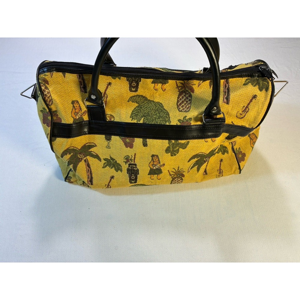 Pioneer‎ Express Vintage Duffle Bag Tapestry Tiki Tropical Hawaiian Weekend Bag